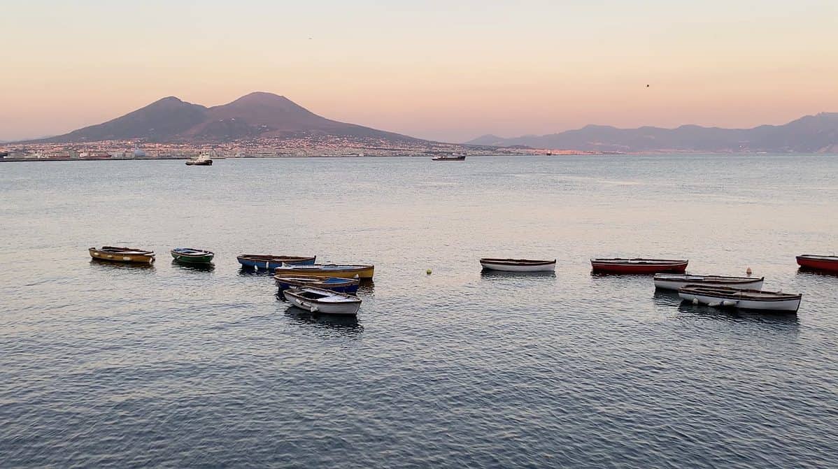 Vesuvius from Naples Lungomare