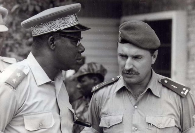 Bob Denard alongside Mobutu Sese Seko during the Simba Rebellion.
