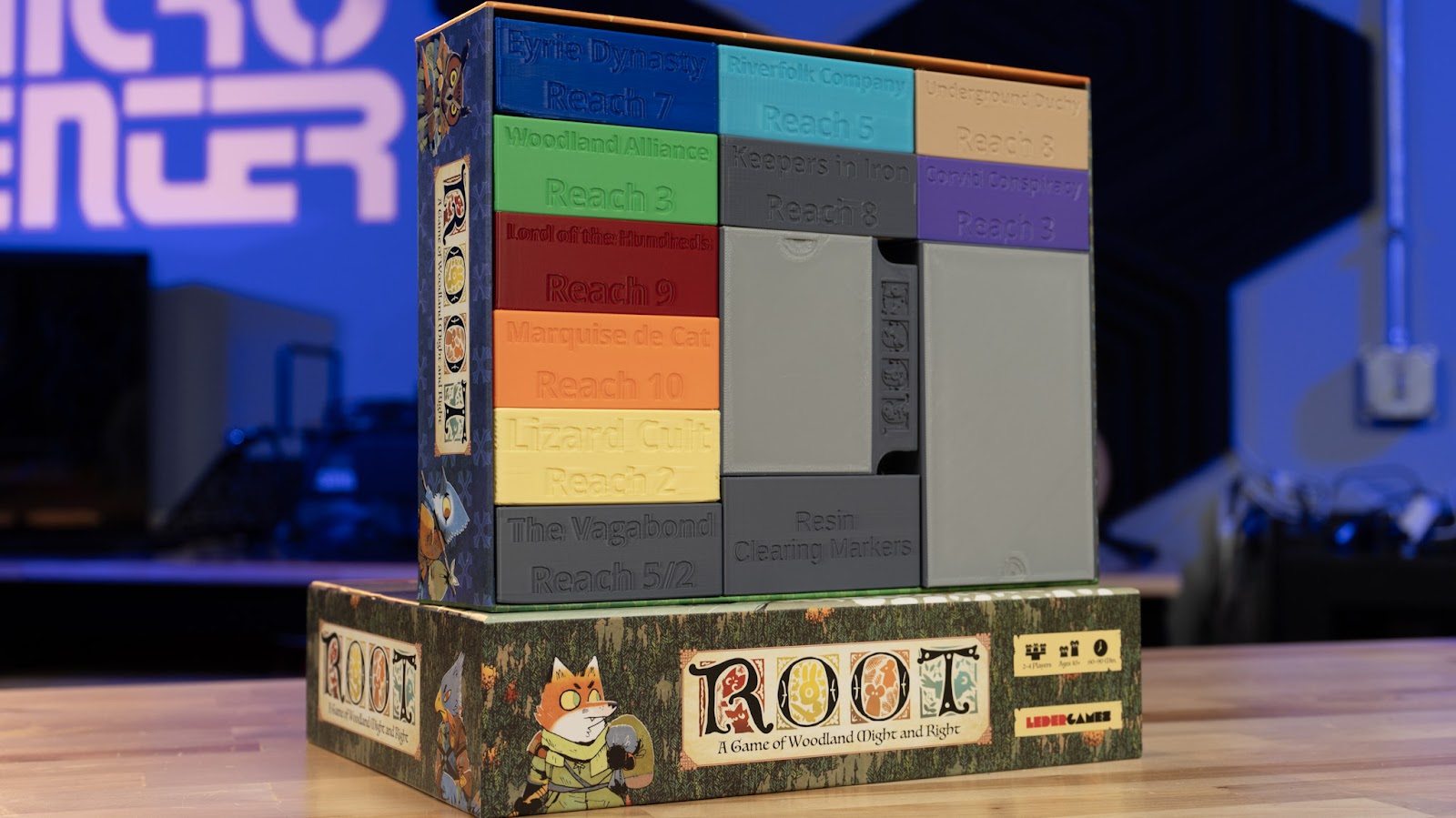 Root board game with 3D Printed inserts