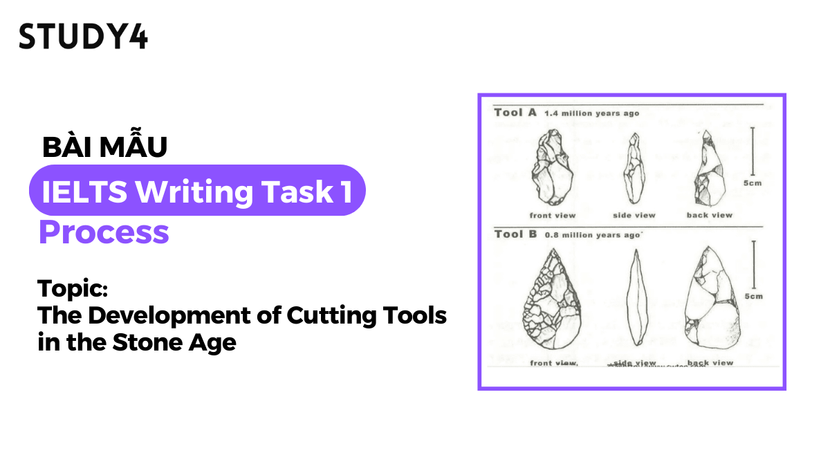The Development of Cutting Tools in the Stone Age bài mẫu ielts writing task 1 sample
