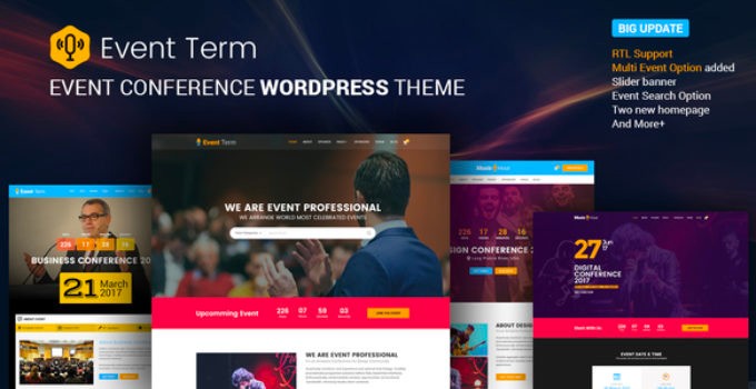 best wordpress event templates, Multiple Event & Conference