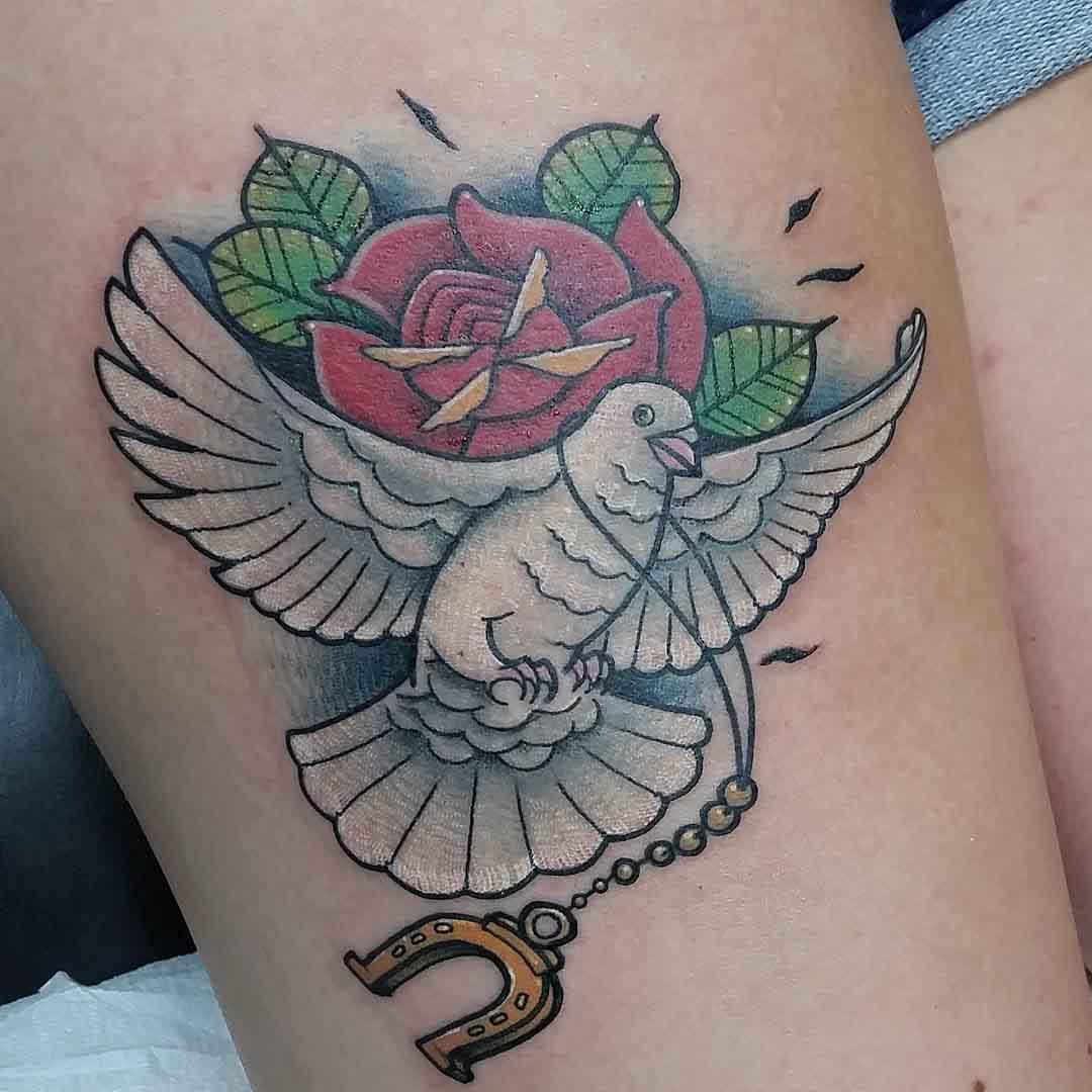 Dove and Rose Tattoo - Best Tattoo Ideas Gallery