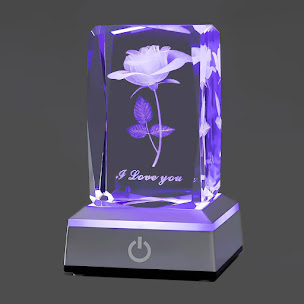 What Are Good Gifts for Valentine's Day? hochance 3D Rose Crystal Nightlight