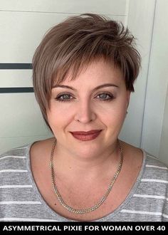 Asymmetrical Pixie Cut with Side-Swept Bangs