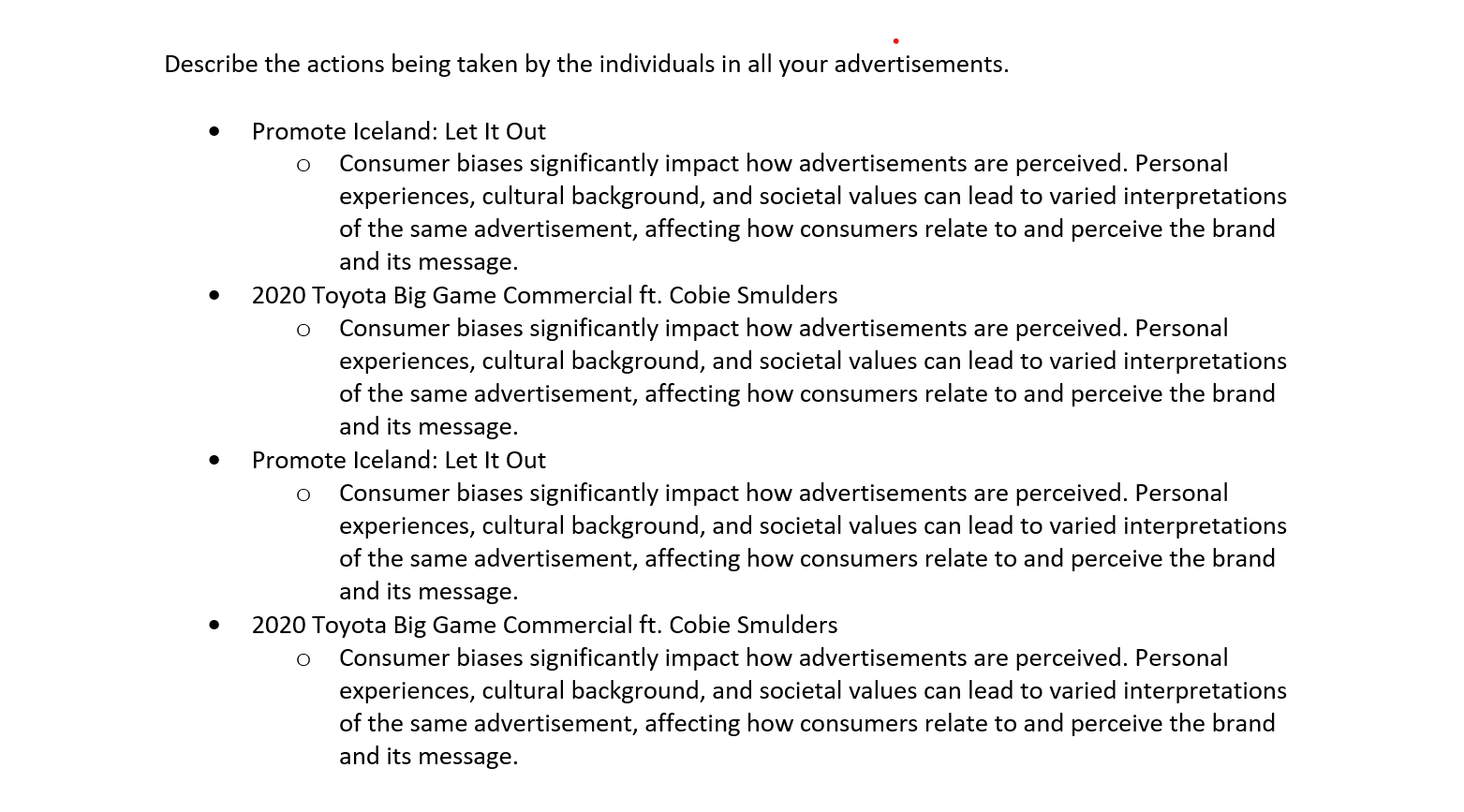 SCS 100 2-2 Activity: Individual Representation in Advertisements