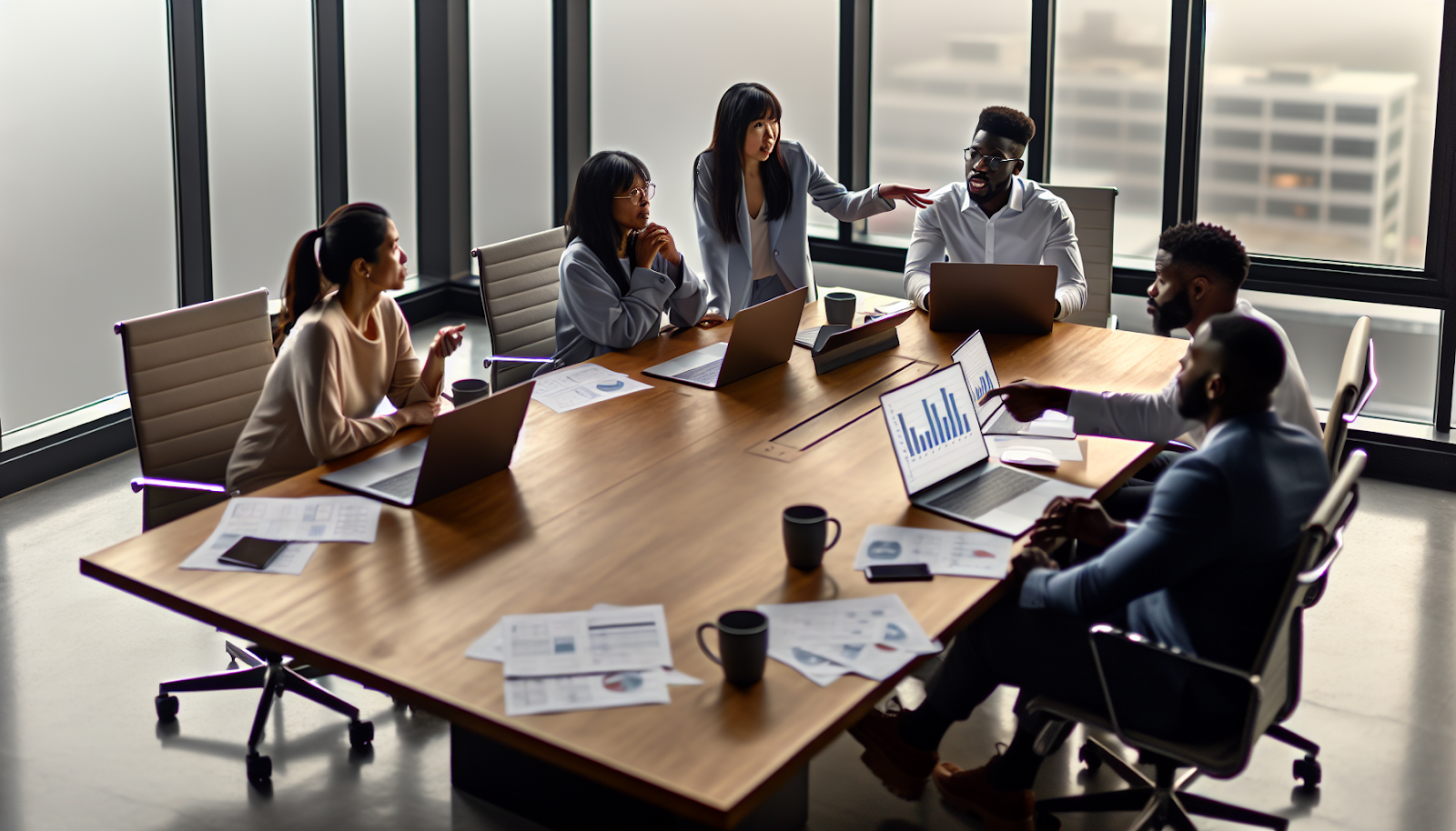 Photo of a team evaluating ERP solutions for Shopify business