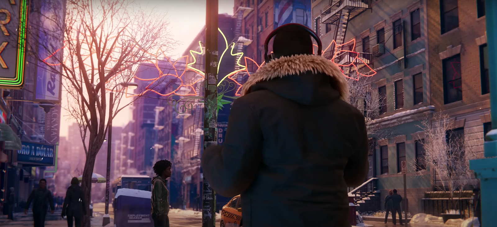 A screenshot of Miles Morales from the game Spider-Man: Miles Morales. 