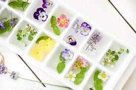 How To Make Flower Ice Cubes - Baking for Friends