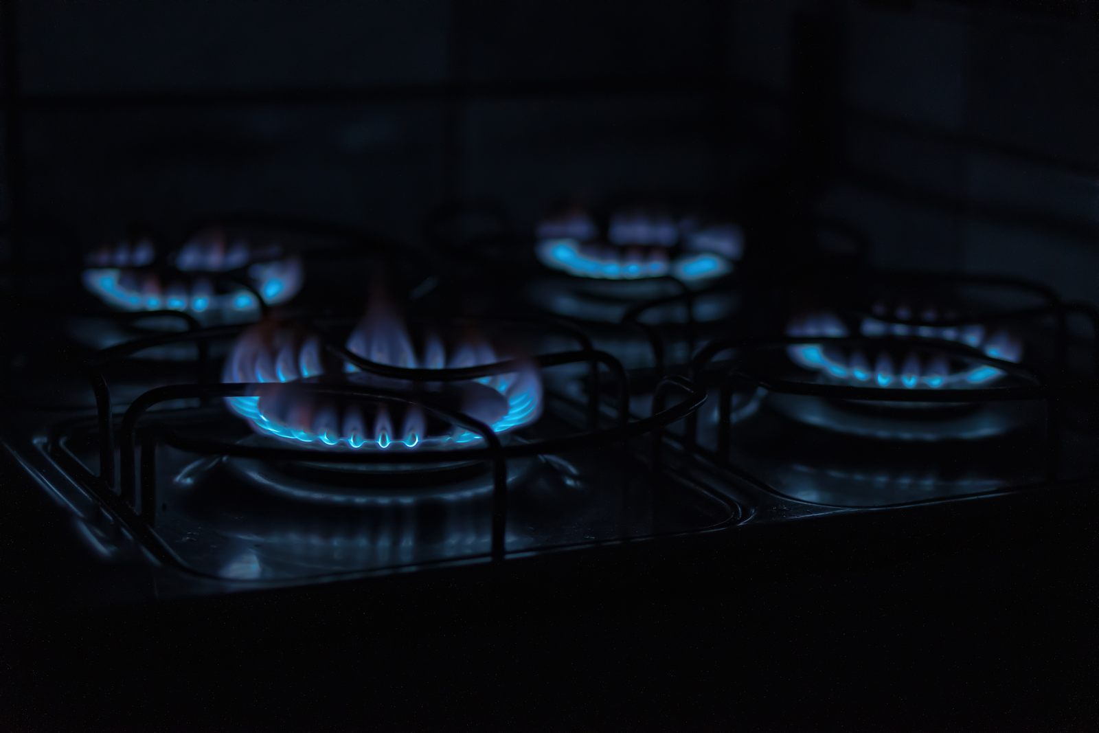 Propane stove buring propane