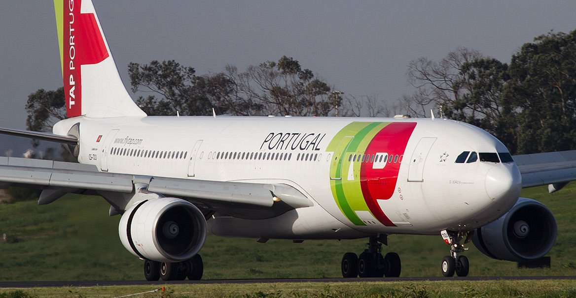 TAP air Portugal aircraft is taxing on the runway. TAP air Portugal has bad customer reviews due to various reasons highlighted din this article