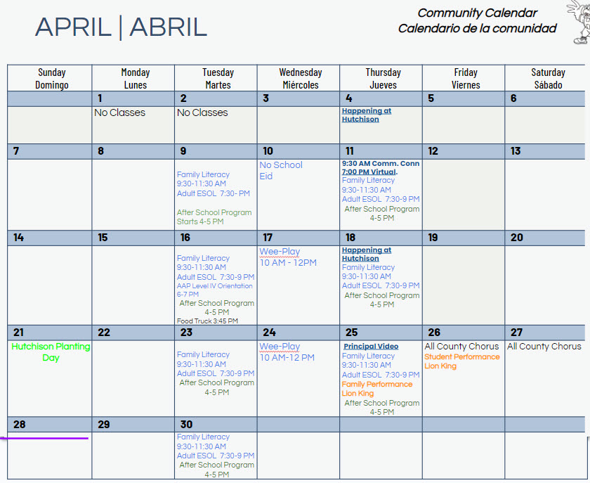 April dates