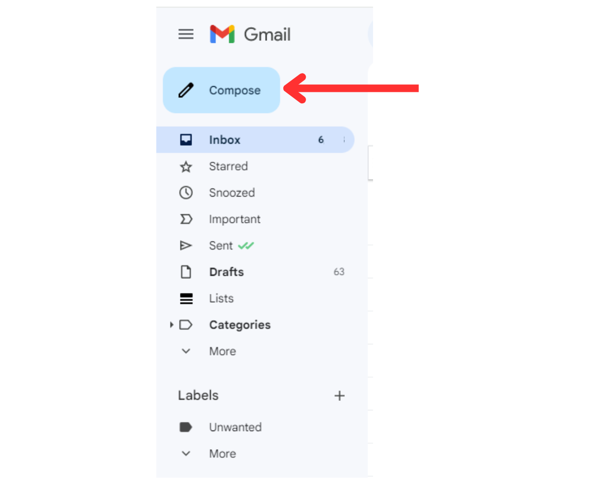 Compose button Gmail