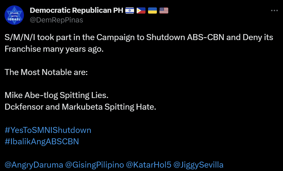 Rumors of ABS-CBN’s franchise ‘renewal’ weaponized in Romualdez-SMNI feud 5 dEzfCrIsiJZvrcwCDR4RgjEvgxzxXr0yjSTLT4AW64GKuKx 8DMbjU6L5