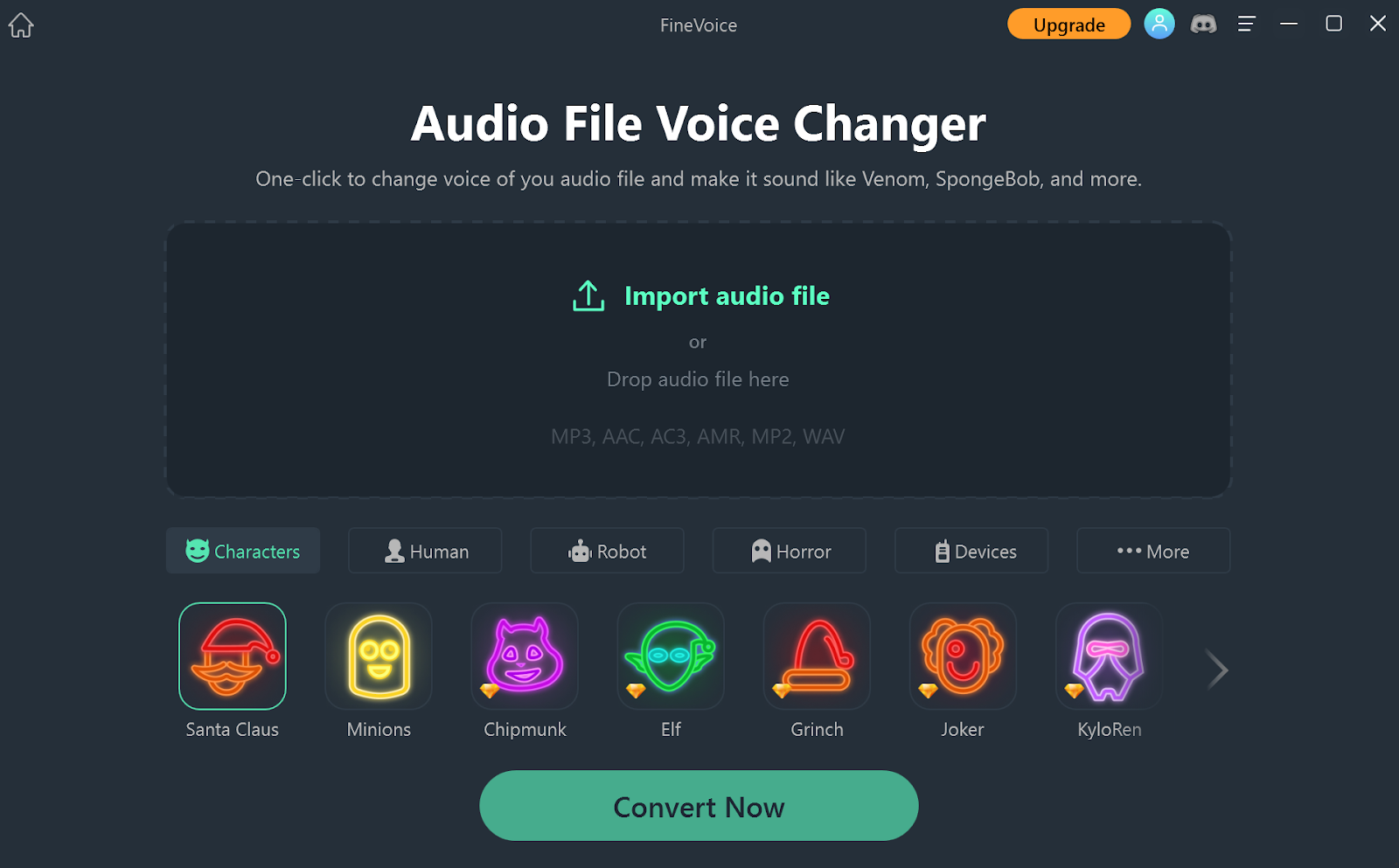 The FineVoice Audio File Voice Changer.