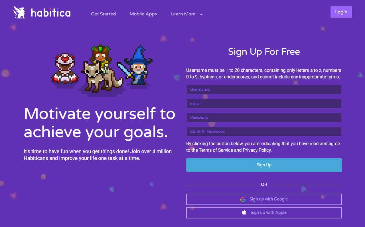 Motivate yourself to achieve your goals with Habitica