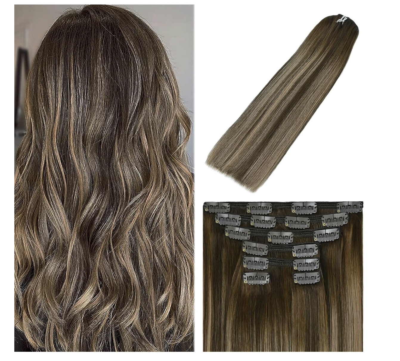 WindTouch Clip In Hair Extensions Human Hair Extensions