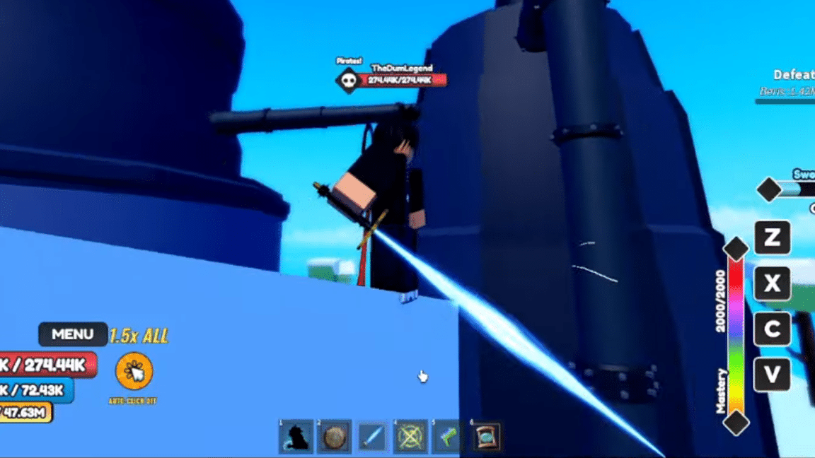 This is how the gas sword is used in the game