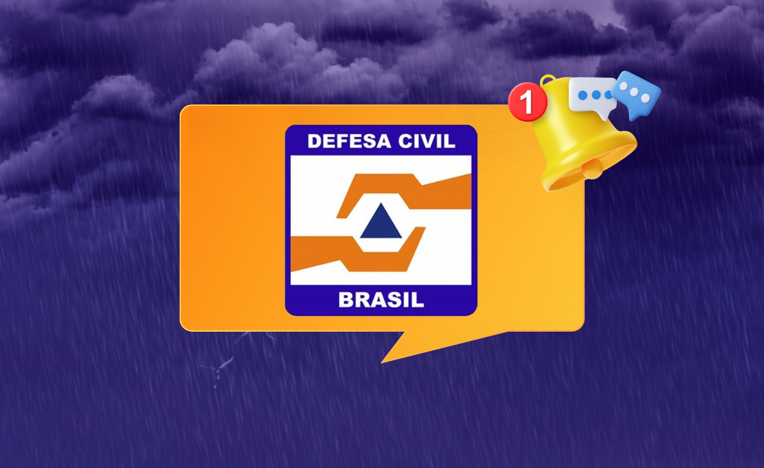 Alerta da Defesa Civil pelo WhatsApp