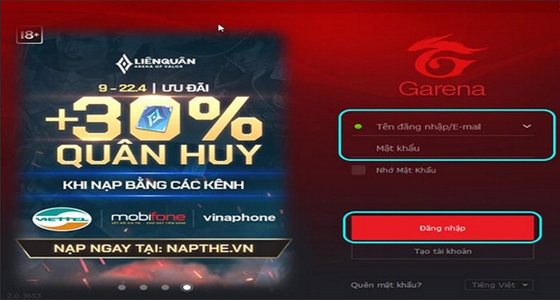 Bước 1 - Tải và cài đặt FIFA Online 4 từ ứng dụng Garena