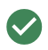 green circle with a white checkmark inside
