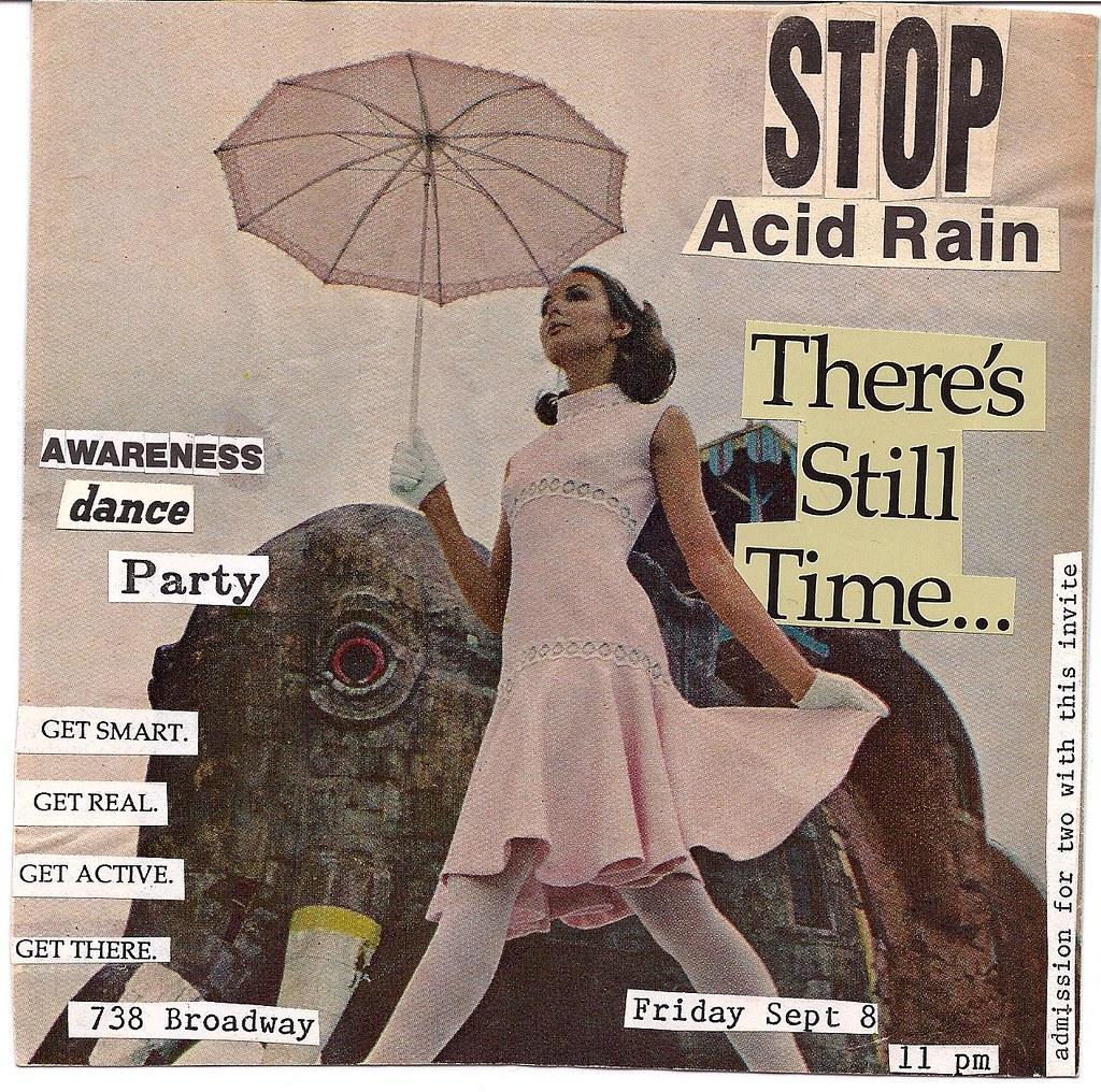 Awareness dance party organised against acid rain in 1989.