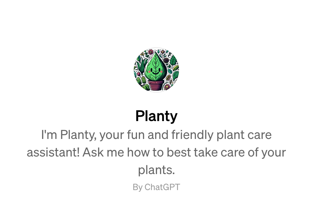 OpenAI's custom GPT Planty