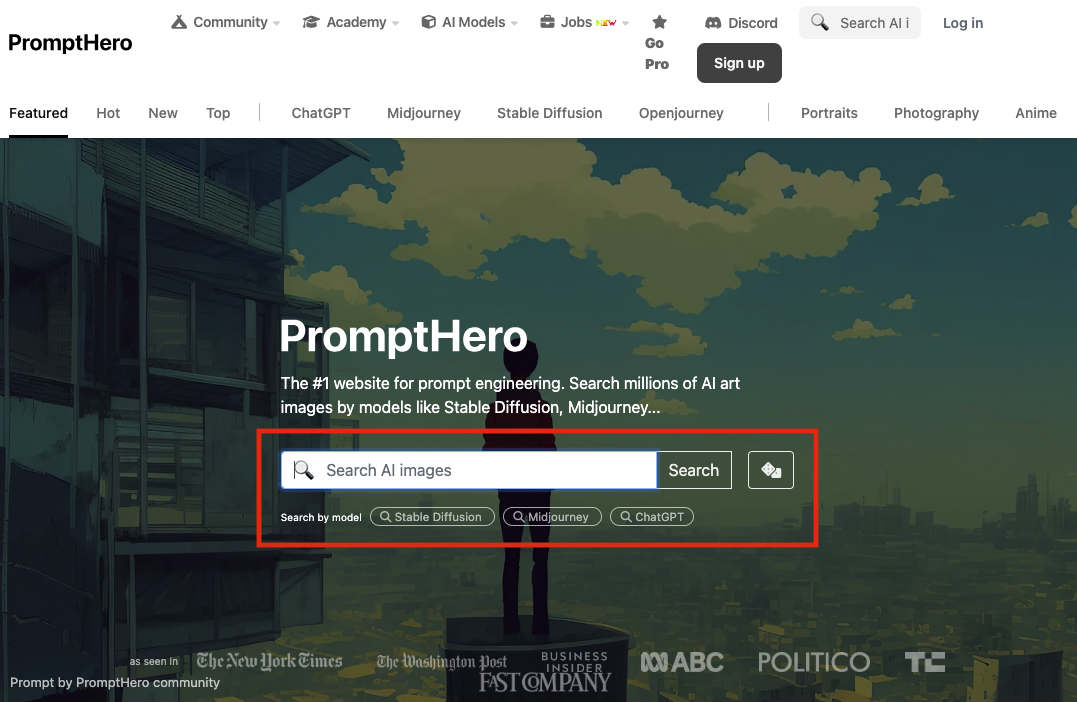 Prompt Hero　キーワード検索