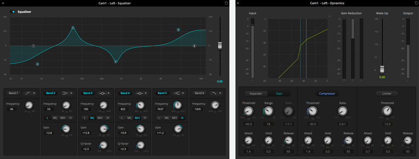 ATEM Software Audio Mixer screens