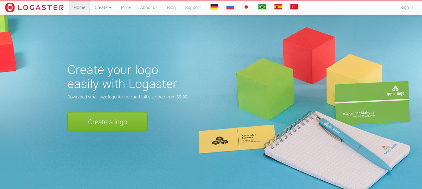Logaster là một dịch vụ tạo logo trực tuyến.