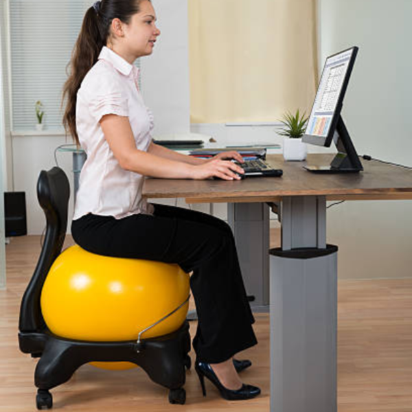 Active chair with balance ball