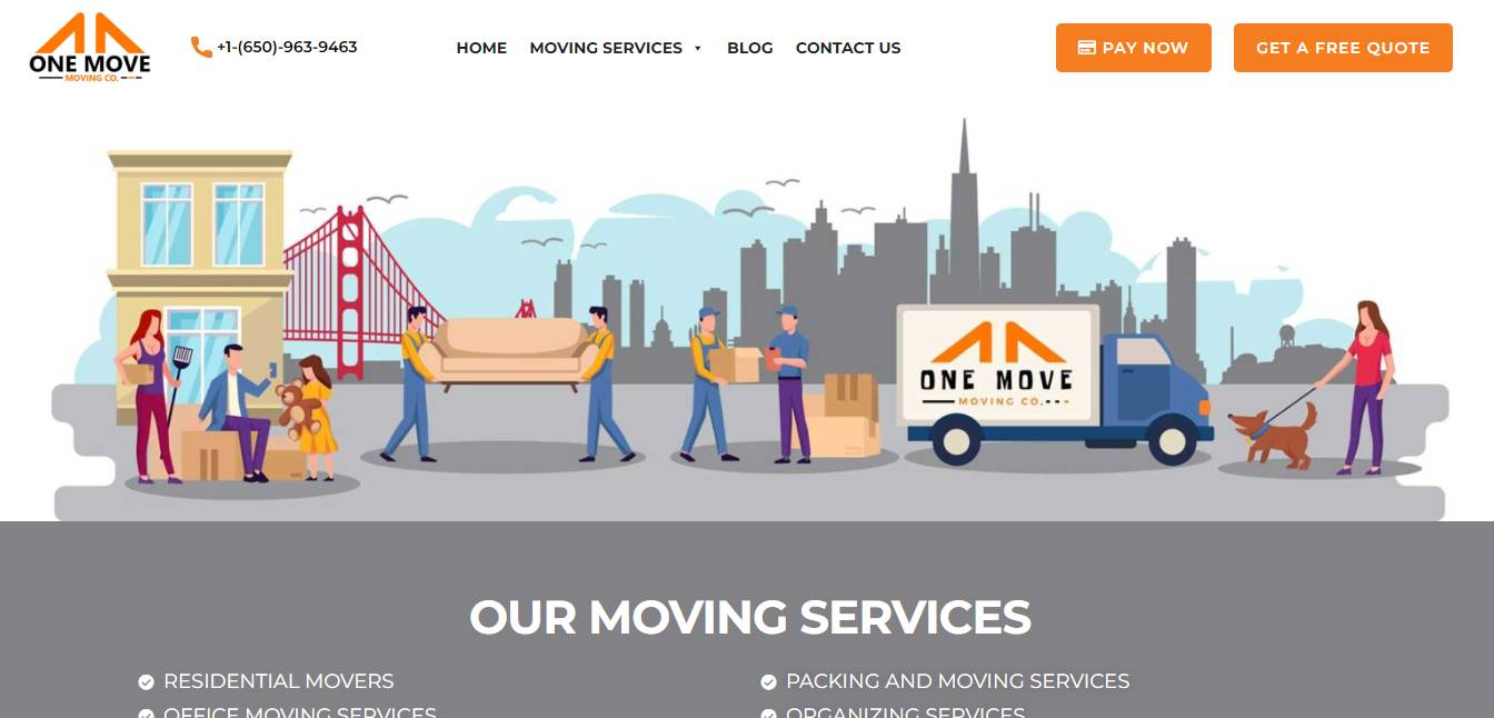 One Move Movers: Residential & Commercial Office Movers in Bay Area