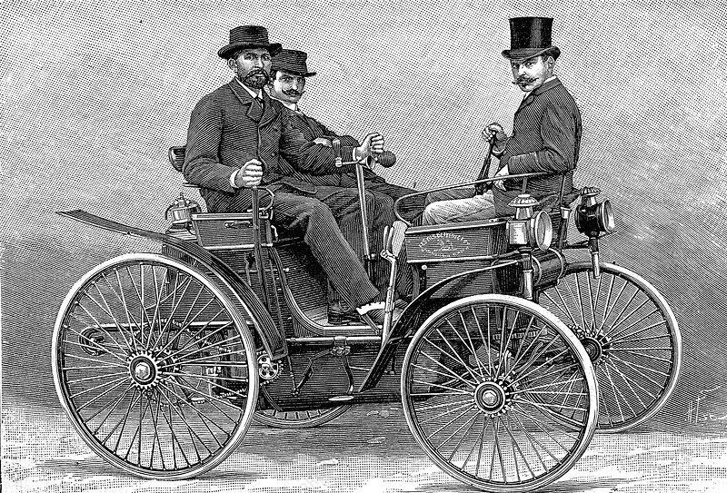 Armand Peugeot's first motor car, 1890 - Stock Image - C045/0829 - Science  Photo Library