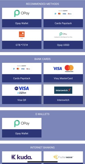 Paripesa Payment methods Ghana