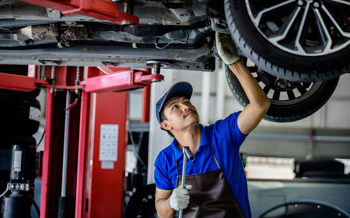 let a mechanic check the car suspension system to diagnose issues
