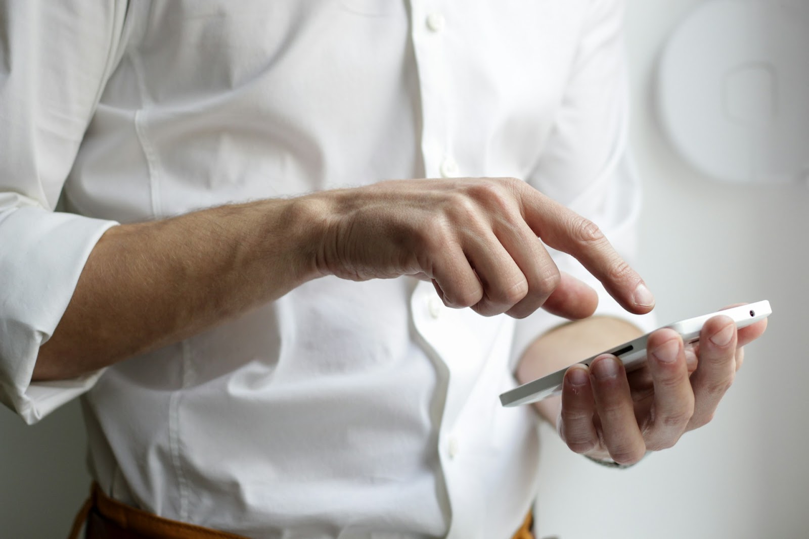 a man using a mobile phone