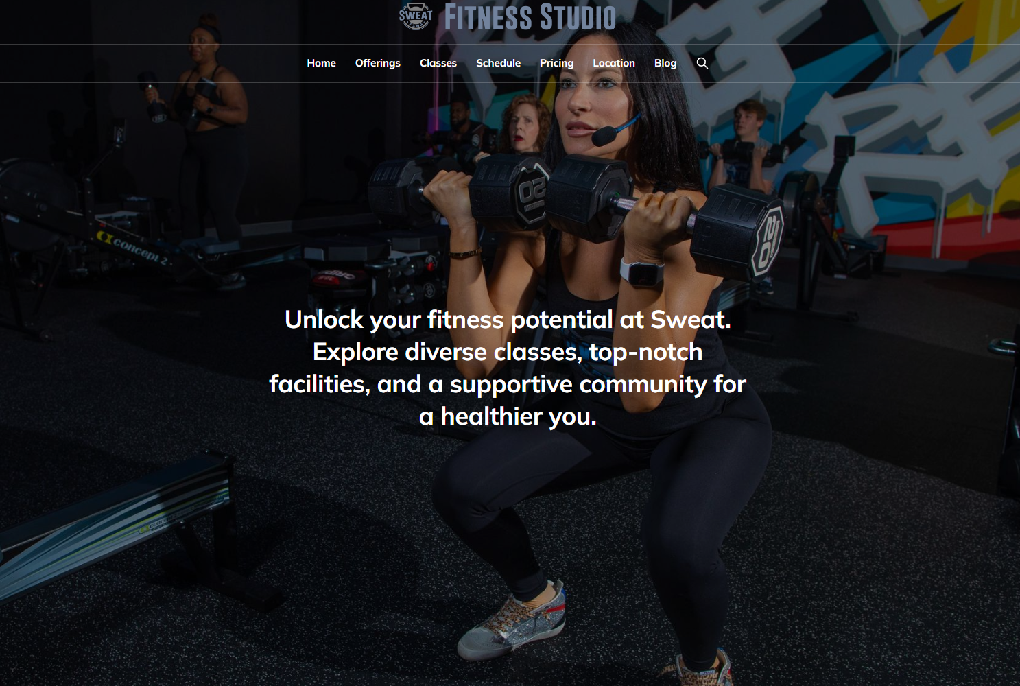 Fitness Website Sweat FXBG