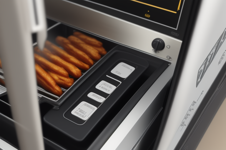 A close-up of the temperature control panel on a fryer machine.