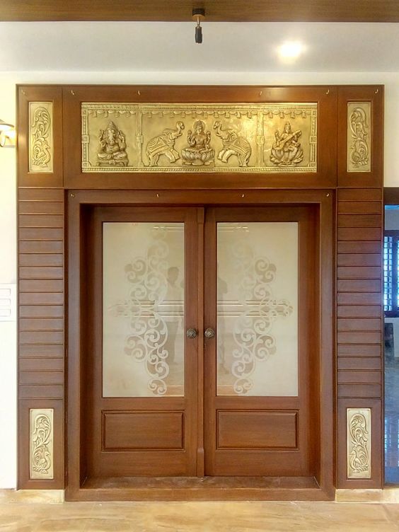 Religion-themed main door design