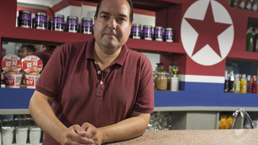 Spain's Alejandro Cao de Benos, seen here in 2016 at his Pyongyang Cafe in the Mediterranean city of Tarragona, faces up to 20 years in jail in the United States if convicted of helping North Korea evade sanctions