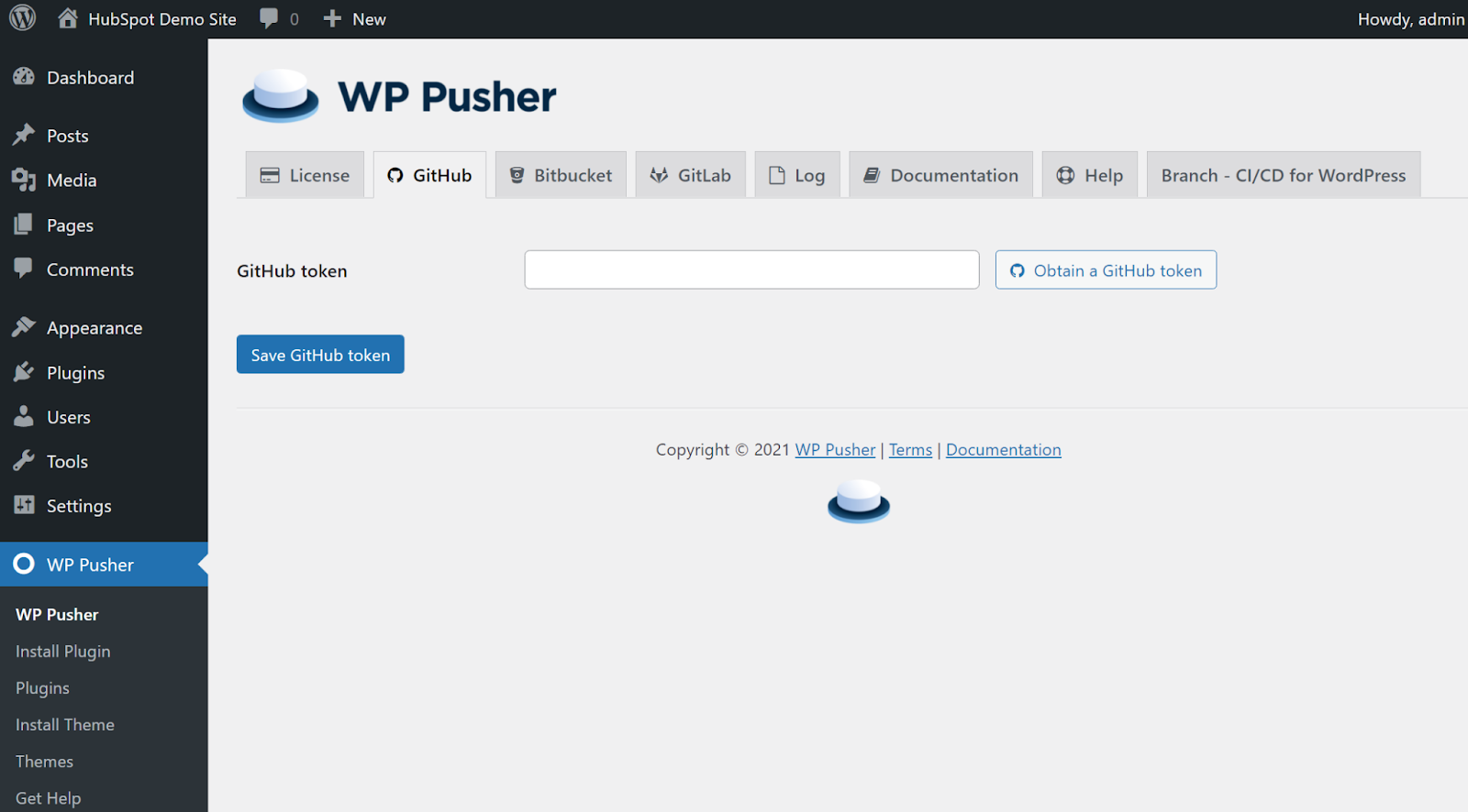 github wordpress wp pusher