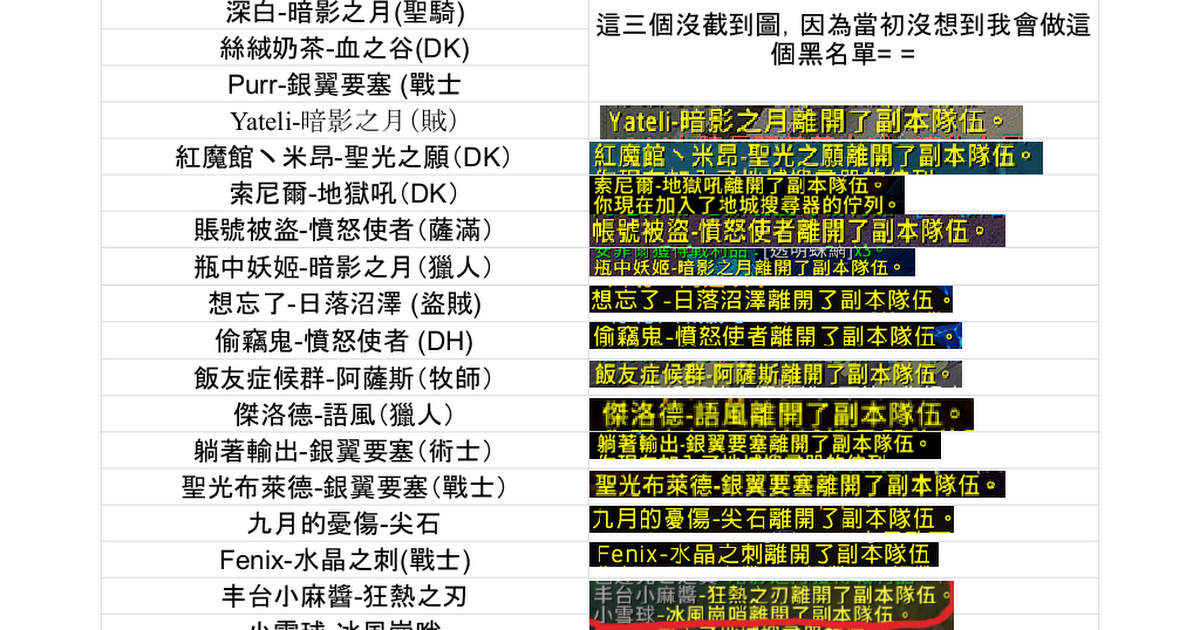 被跳車搞到很不爽所以弄了跳車仔名單(更新中)