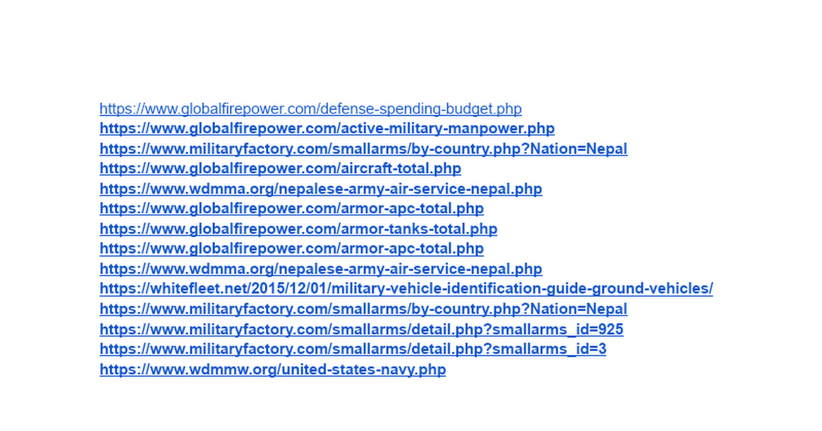 Ready go to ... https://docs.google.com/document/d/1RAl5fwHCShPH-nKWQiw6P3fPX5qGJIPxNf6Y5pTq55Q/edit?usp=sharing<br/><br/><br/>Birat [ Nepal Army Power]