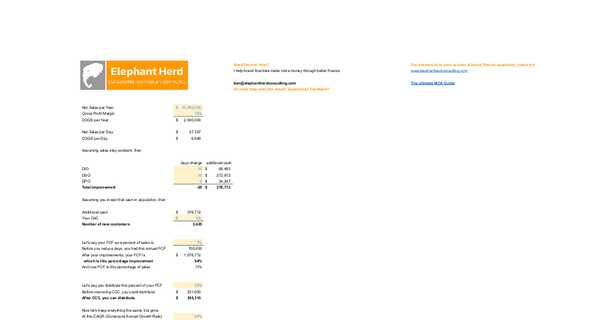 Elephant Herd Short Term Lending Comparison Calculator