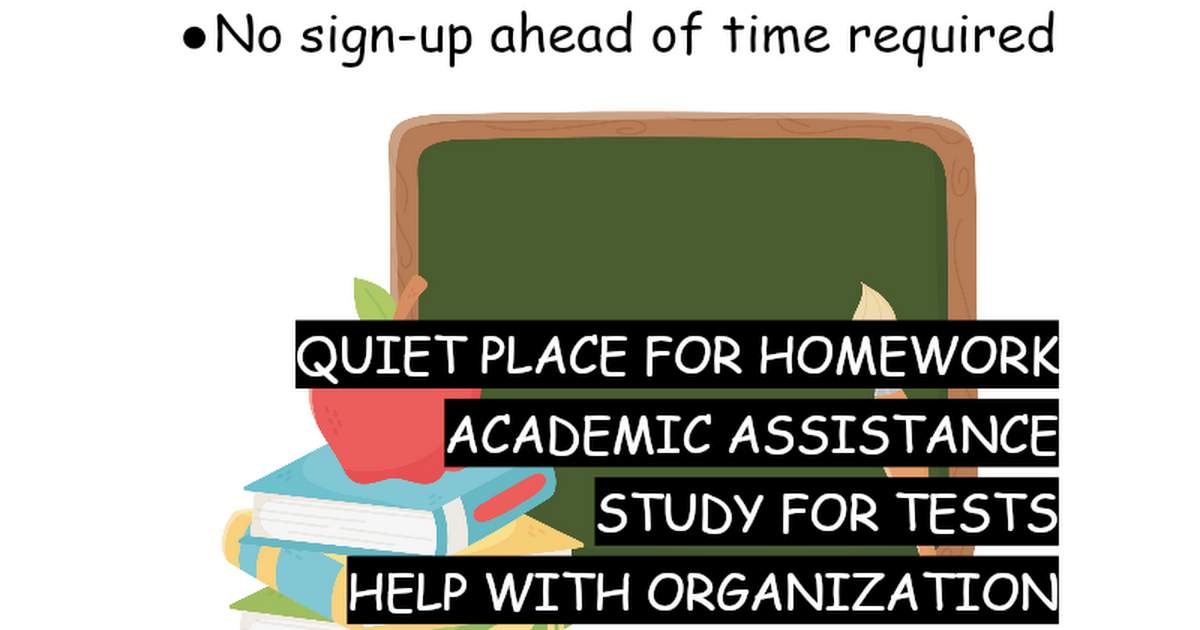 ACADEMIC SUPPORT CENTER FLYER