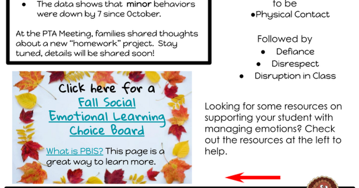 PBIS Newsletter November 2024 -Families