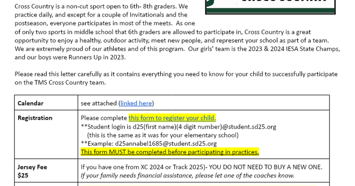 2025 TMS Cross Country Parent Letter.docx
