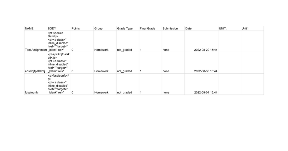 Copy of Bio Canvas Assignment Importer