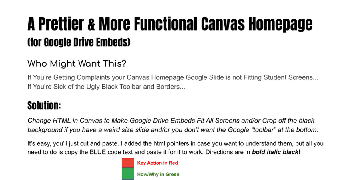 Canvas Google Embed Fix
