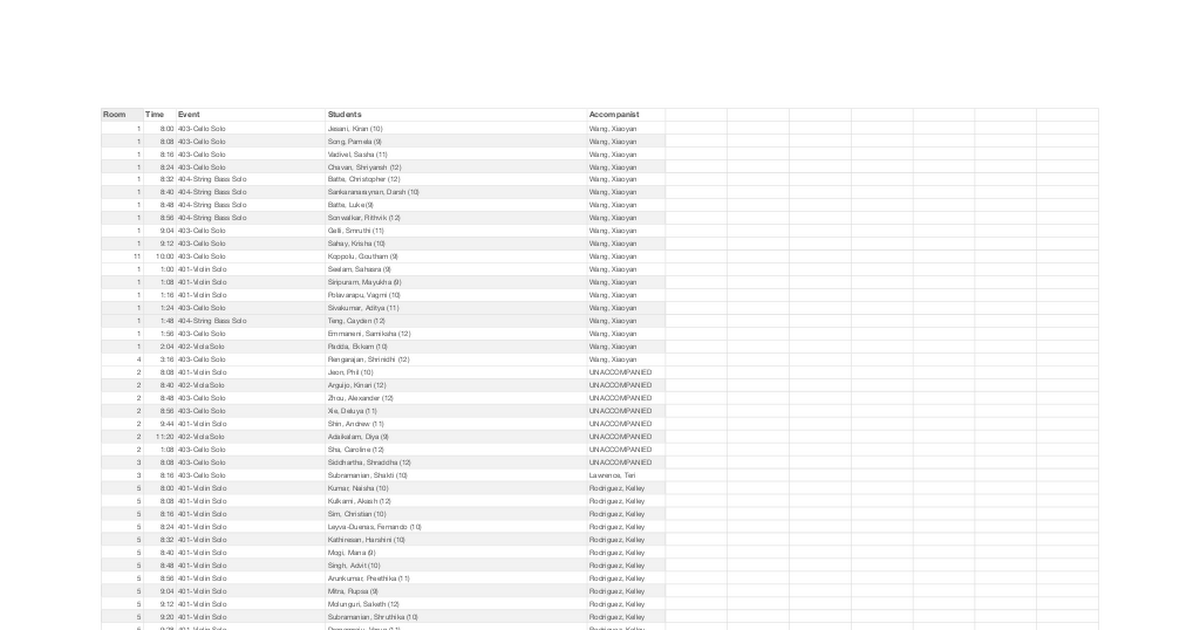 2025 S&E Centennial Schedule