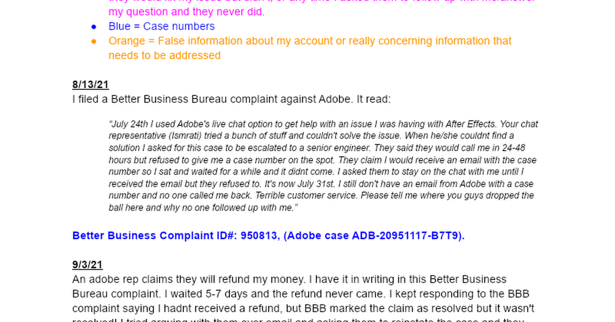 Adobe Complaint